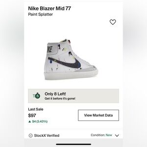 Nike blazer mid 77 paint splatter